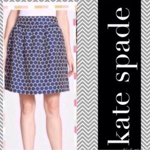 Kate Spade Blue A-Line Pleated Skirt